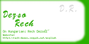 dezso rech business card